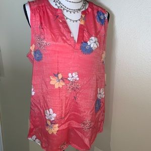 ST John’s Bay Small Petite Floral S Blouse Top New